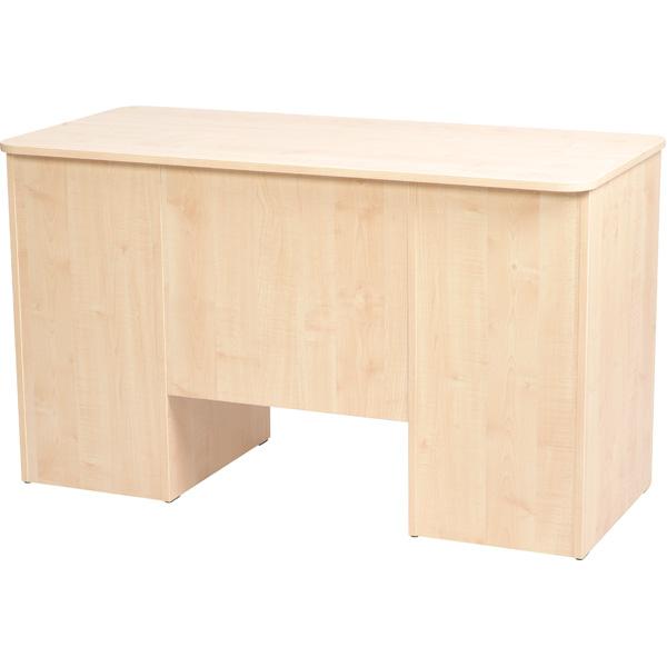 Schreibtisch Vigo E mit 1 Schublade und 2 Türen, jeweils abschliessbar, Ahorn