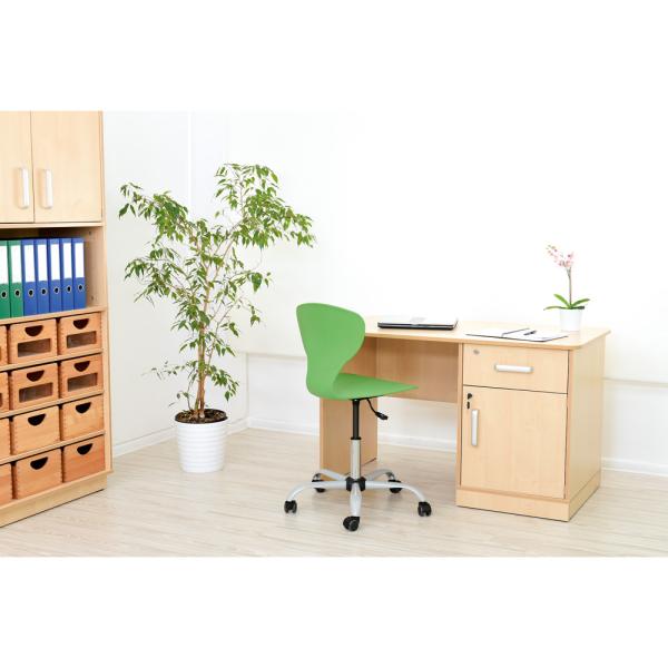 Flexi Schreibtisch, Schrank rechts, Birke