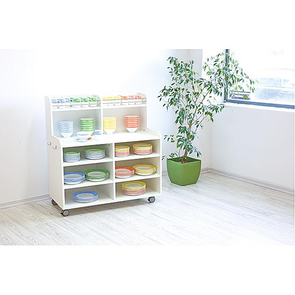Küchenbüffet auf Rollen - weiss