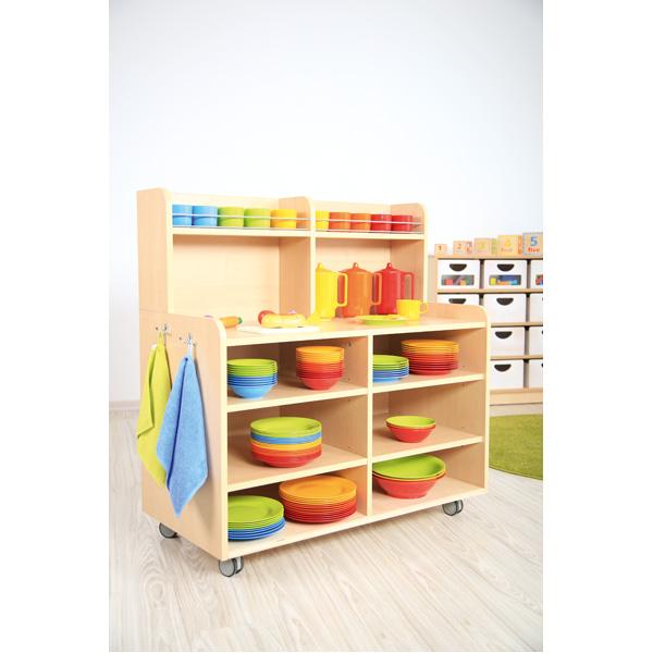 Küchenbüffet auf Rollen - Birke