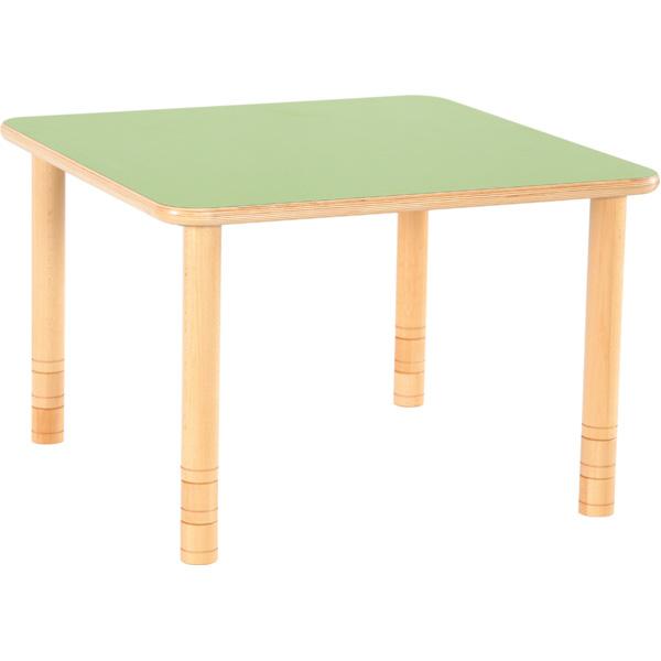 Quadratischer Flexi Tisch 80 x 80 cm, hvstb. 58-76 cm, HPL