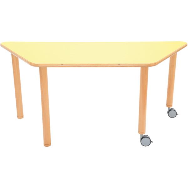 Flexi Tischplatte trapezförmig - gelb