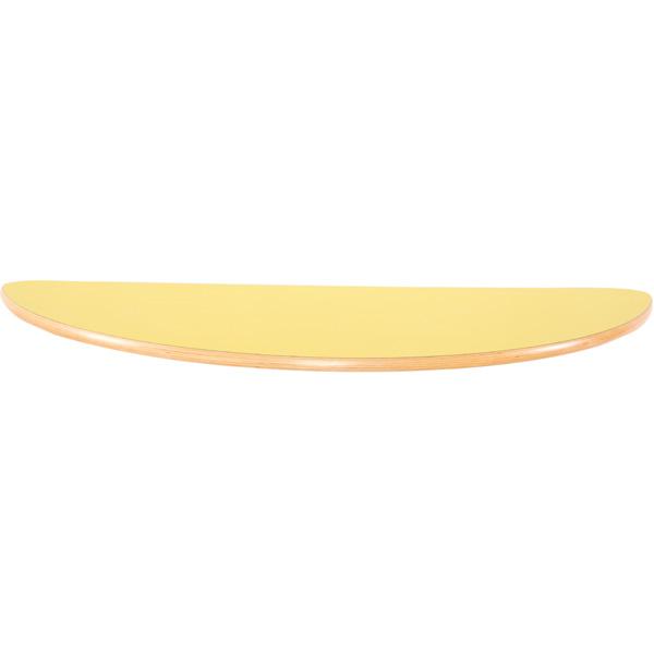 Flexi Tischplatte halbrund - gelb