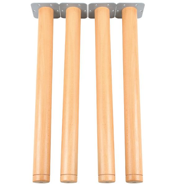 Flexi Runde Tischbeine, 4 Stck., für Tischhöhe: 76 cm