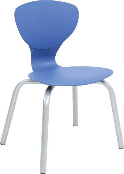Stuhl Flexi 6, Sitzhöhe 46,5 cm, für Tischhöhe 76 cm - blau