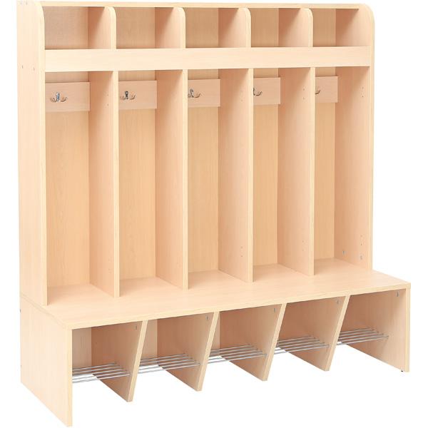 Schulgarderobe Schmetterling, 5 Fächer