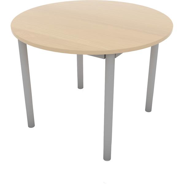 EXPO Konferenztisch, rund, Tischhöhe 50 cm, Ahorn