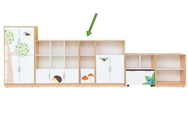 Quadro - Wald, Säulenschrank L - Ahorn