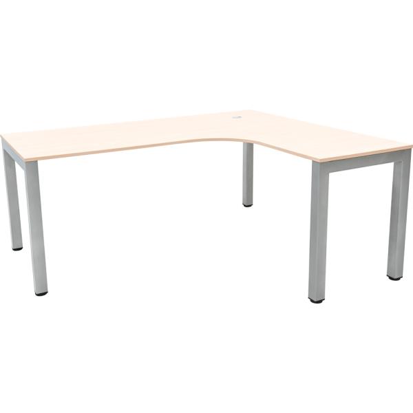 Grande L-Schreibtisch mit Metallbeinen