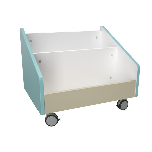 Quadro - Rollbehälter gross, weiss, pastelltürkis