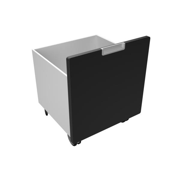 Quadro - Rollbehälter schmal, B 34 - schwarz