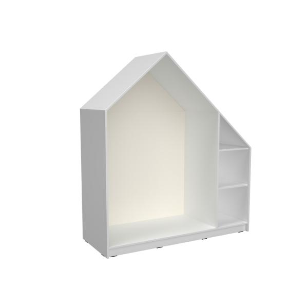 Quadro - Häuschen mit 2 Einlegeböden, weiss - hellelfenbein