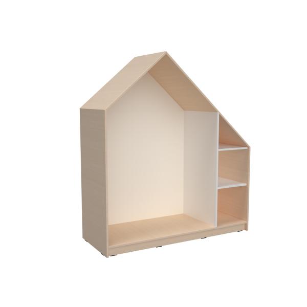 Quadro - Häuschen mit 2 Einlegeböden, Ahorn - hellelfenbein