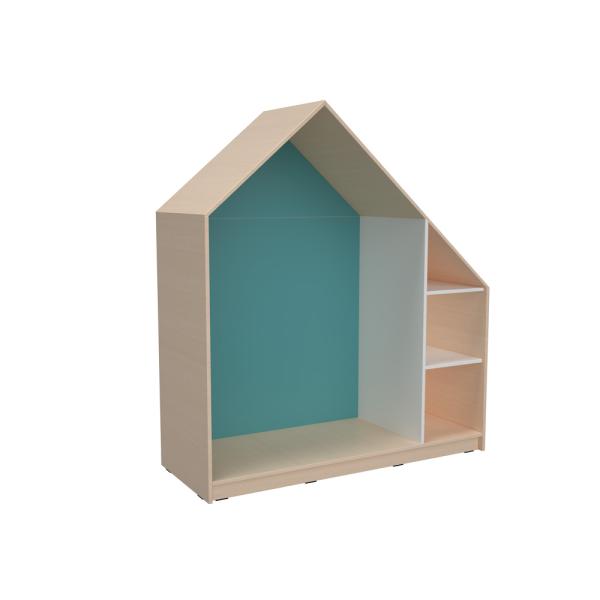 Quadro - Häuschen mit 2 Einlegeböden, Ahorn - meerfarben