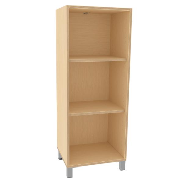 Echtholz Portfolioregal L, 2 Einlegeböden, B 47 cm, auf Beinen