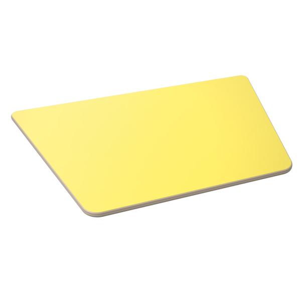 Flexi Tischplatte trapezförmig, 120 x 80 x 80 x 80 cm - HPL gelb