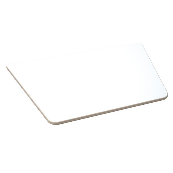 Flexi Tischplatte trapezförmig, 120 x 80 x 80 x 80 cm - HPL weiss