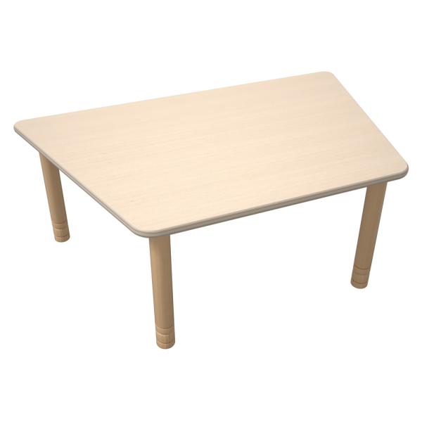 Flexi Trapezförmiger Tisch, 120 x 80 x 80 x 80, hvstb. 40-58 cm, HPL Ahorn Royal