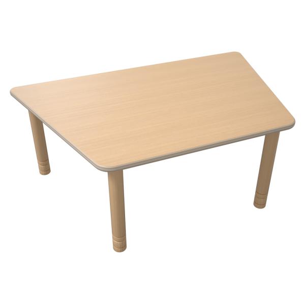 Flexi Trapezförmiger Tisch, 120 x 80 x 80 x 80, hvstb. 40-58 cm, HPL Buche
