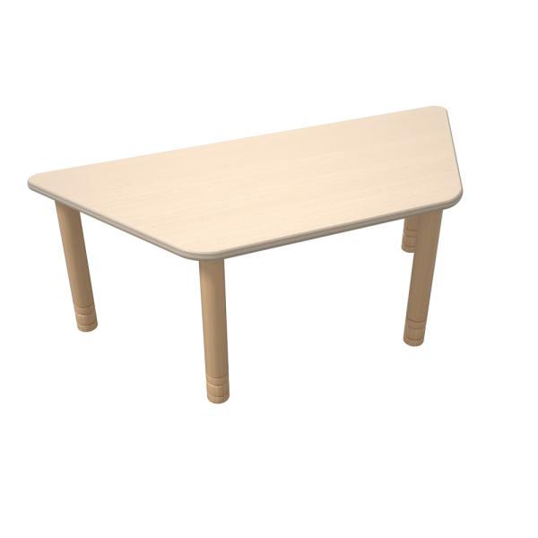 Flexi Trapezförmiger Tisch, 120 x 60 x 70 x 60, hvstb. 40-58 cm, HPL Ahorn Royal