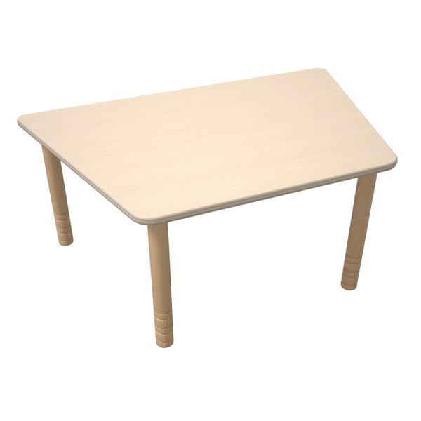 Flexi Trapezförmiger Tisch, 120 x 80 x 80 x 80, hvstb. 58-76 cm, HPL Ahorn Royal