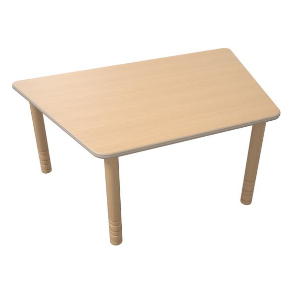 Flexi Trapezförmiger Tisch, 120 x 80 x 80 x 80, hvstb. 58-76 cm, HPL Buche
