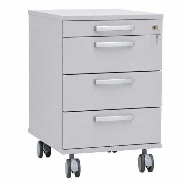Grande Rollcontainer mit 4 Schubladen, grau