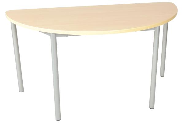 MILA Tisch 5, halbrund, Diagonale 140, Tischhöhe 70 cm - Birke