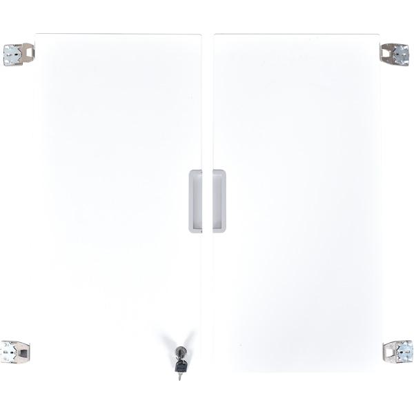 Quadro - Türenpaar mittelgross, 180°, abschliessbar, für 4-reihige Schränke