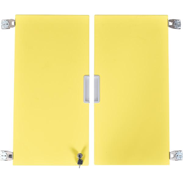 Quadro - Türenpaar mittelgross, abschliessbar, für Schrank 092187 - gelb