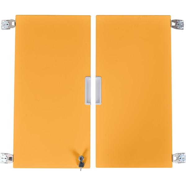 Quadro - Türenpaar mittelgross, abschliessbar, für Schrank 092187 - orange