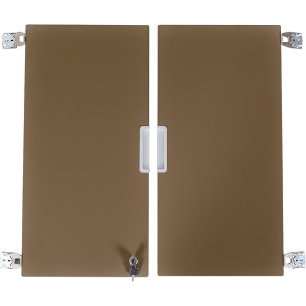 Quadro - Türenpaar mittelgross, abschliessbar, für Schrank 092187 - braun