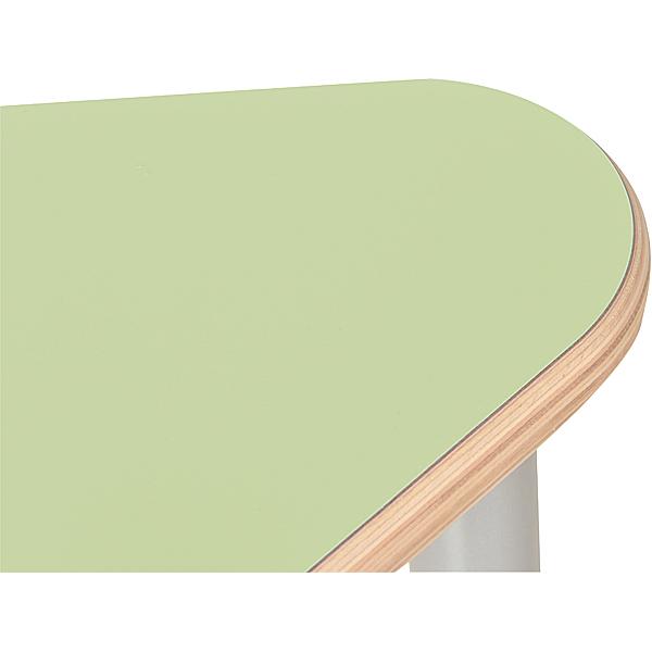 MILA Tisch 3 HPL, dreieckig, Seite 80 cm, Tischhöhe 58 cm - HPL grün