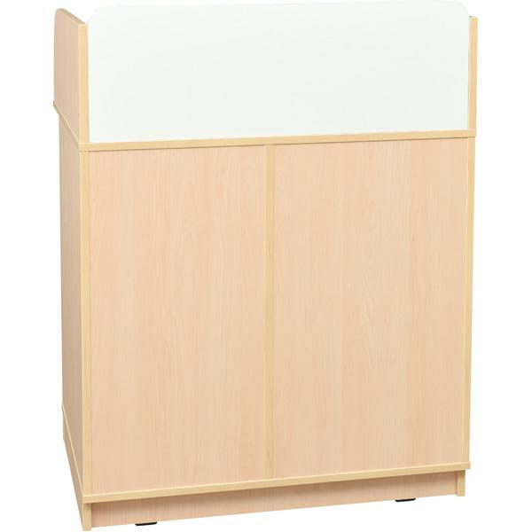 Wickelkommode Quadro, Ahorn, Fronten limone-weiss