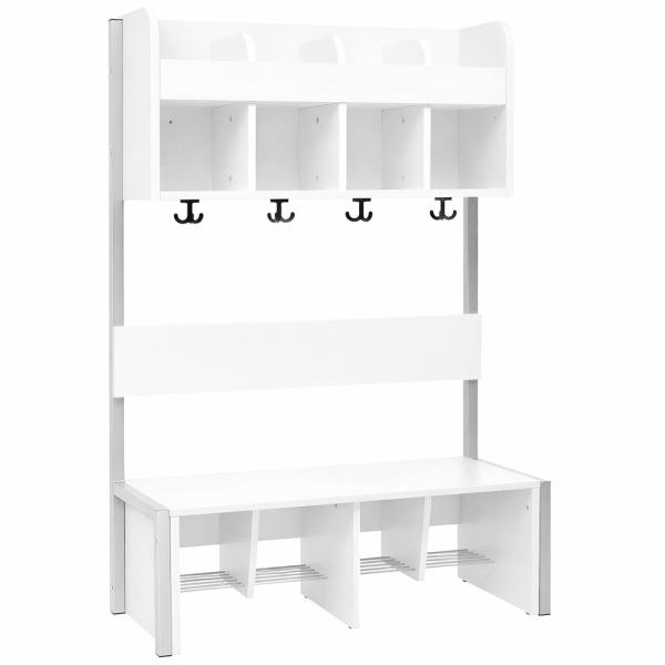 Rückenlehne Garderobe Quadro 4, weiss
