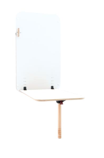 Flexi Wandklapptisch 1-4, mögliche Tischhöhen 46, 52, 58, 64 cm, weiss