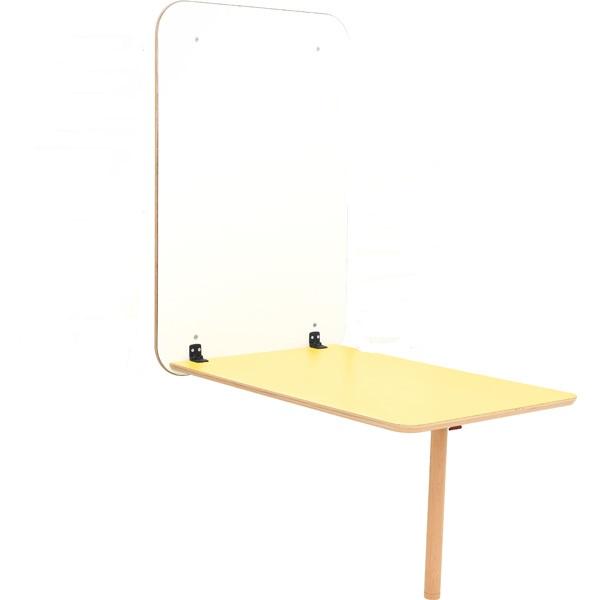 Flexi Wandklapptisch 1-4, mögliche Tischhöhen 46, 52, 58, 64 cm, gelb