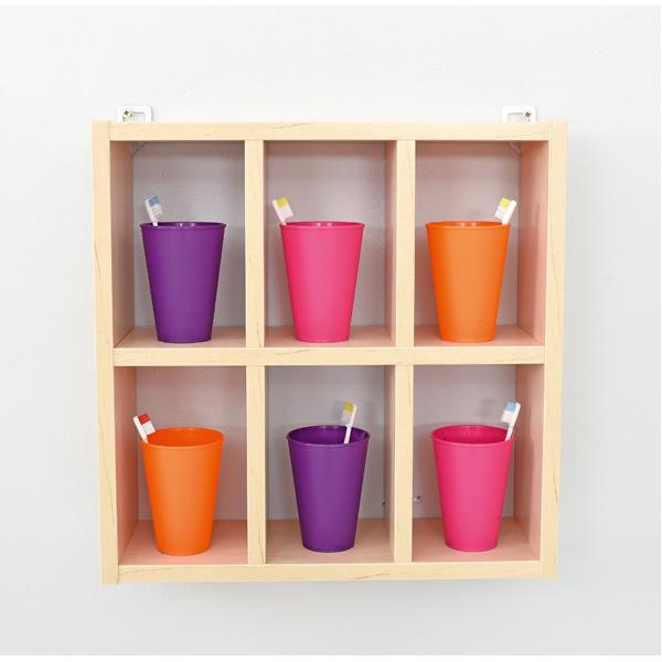 Hängeregal für 6 Zahnputzbecher