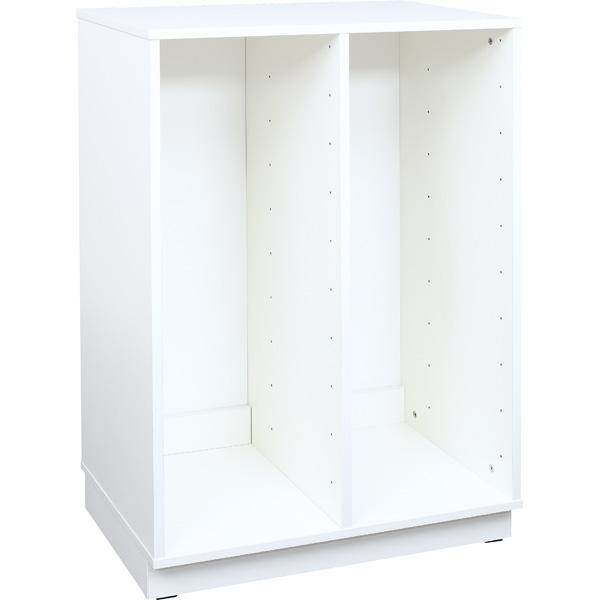 Quadro - Schrank L für 12 schmale Schubladen, B 79, weiss - auf Sockel