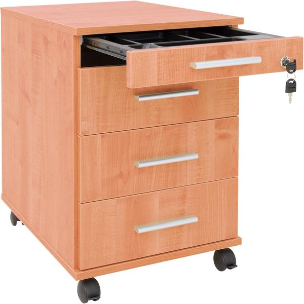 Rollcontainer mit 4 Schüben