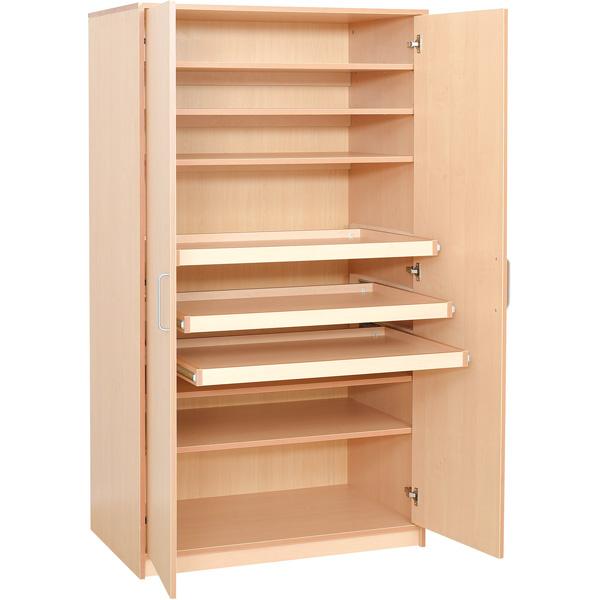 Flexi Hochschrank, H 203, mit ausziehbaren Böden