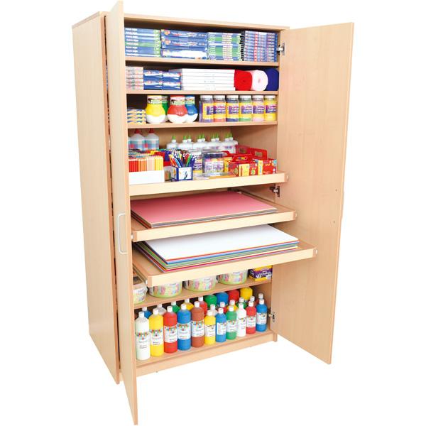 Flexi Hochschrank, H 203, mit ausziehbaren Böden