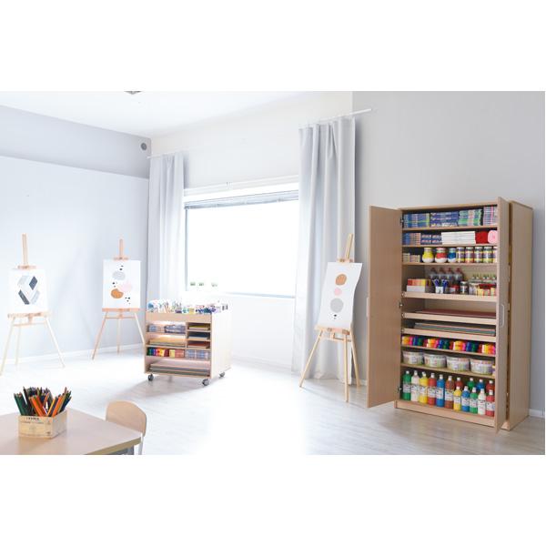 Flexi Hochschrank, H 203, mit ausziehbaren Böden