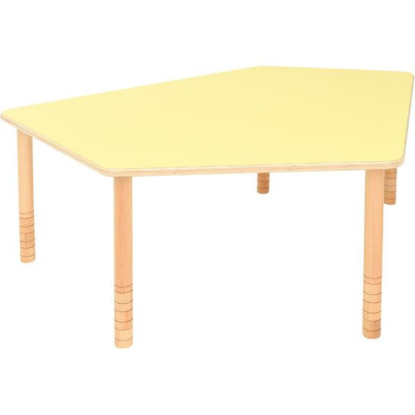 Flexi Tischplatte fünfeckig - HPL gelb