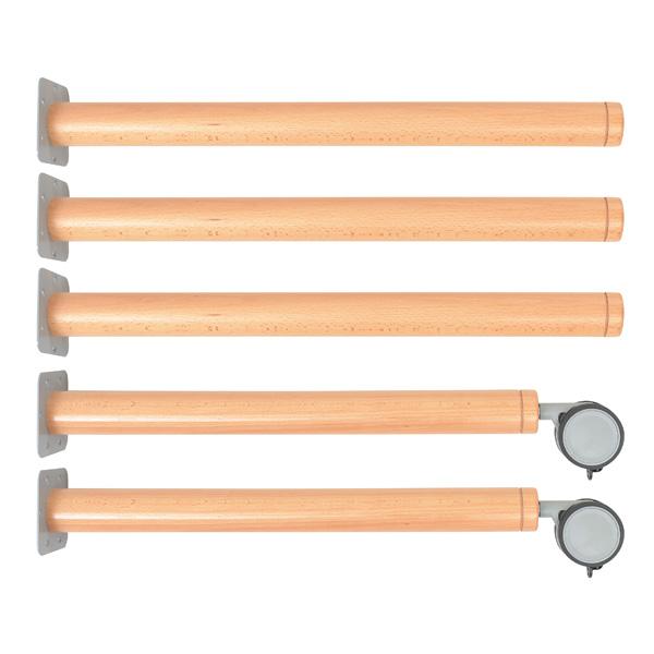 Flexi Runde Tischbeine, 3+2 Stck., für Tischhöhe: 46 cm