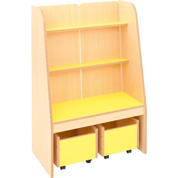 Flexi Bücherregal, H 121 cm, gelb