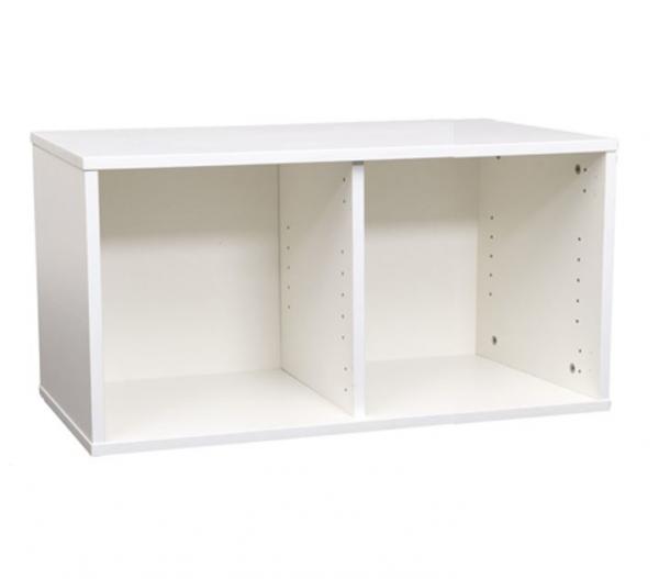 Quadro - Aufsatzregal S, mit Mittelwand, B 79, weiss