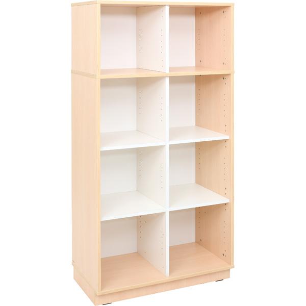 Quadro - Aufsatzregal S, mit Mittelwand, B 79, Ahorn