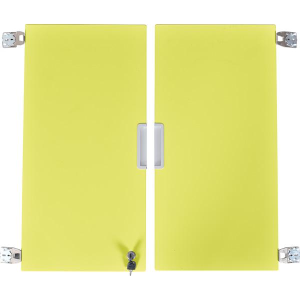 Quadro - Türenpaar mittelgross, 180°, abschliessbar, zur Korpusbefestigung - limone