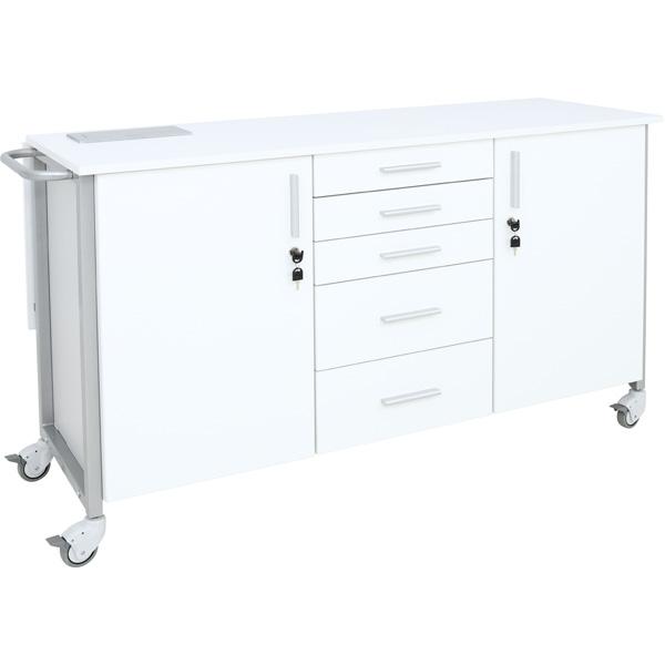 Mobiler Laborschrank mit Klapptisch
